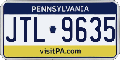 PA license plate JTL9635