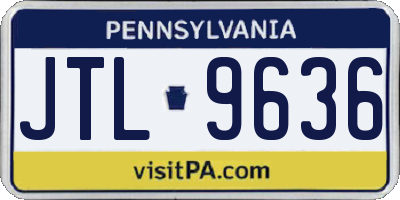 PA license plate JTL9636