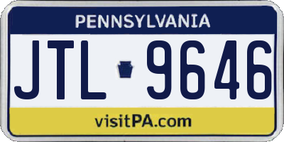 PA license plate JTL9646
