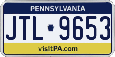 PA license plate JTL9653