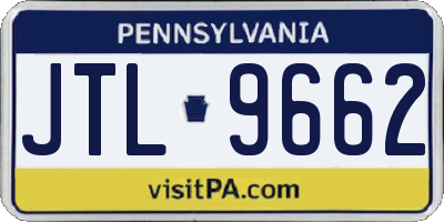 PA license plate JTL9662