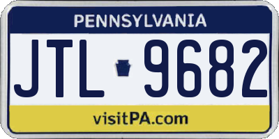 PA license plate JTL9682