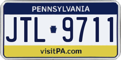 PA license plate JTL9711