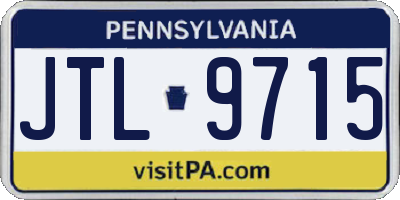 PA license plate JTL9715
