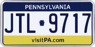 PA license plate JTL9717