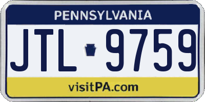 PA license plate JTL9759
