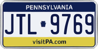 PA license plate JTL9769