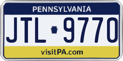 PA license plate JTL9770