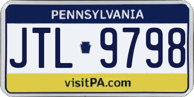 PA license plate JTL9798