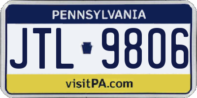 PA license plate JTL9806