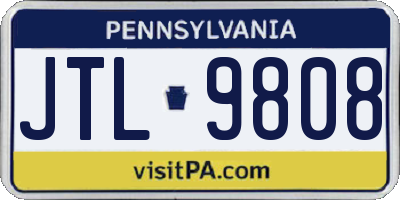 PA license plate JTL9808