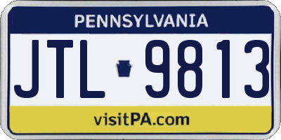 PA license plate JTL9813