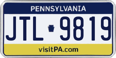 PA license plate JTL9819