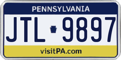 PA license plate JTL9897