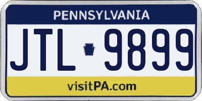 PA license plate JTL9899