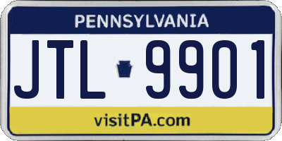 PA license plate JTL9901