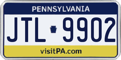 PA license plate JTL9902