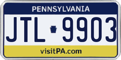 PA license plate JTL9903