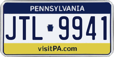 PA license plate JTL9941