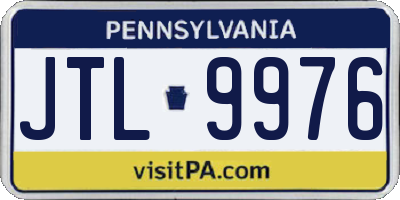 PA license plate JTL9976
