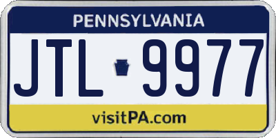 PA license plate JTL9977