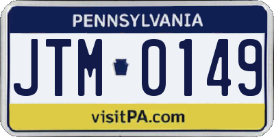 PA license plate JTM0149