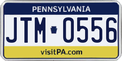 PA license plate JTM0556