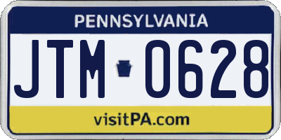 PA license plate JTM0628