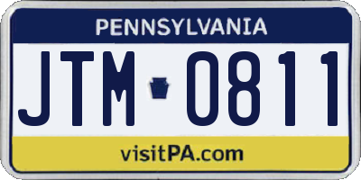 PA license plate JTM0811