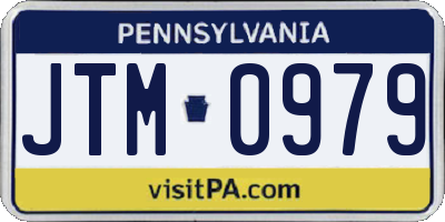 PA license plate JTM0979