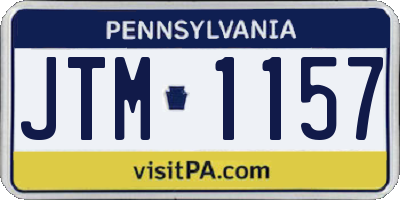 PA license plate JTM1157