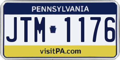 PA license plate JTM1176