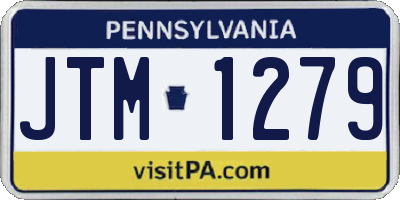 PA license plate JTM1279