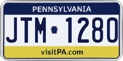 PA license plate JTM1280