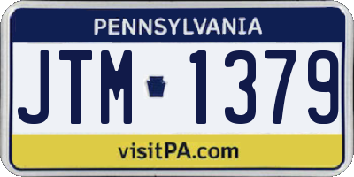 PA license plate JTM1379