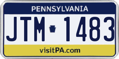 PA license plate JTM1483