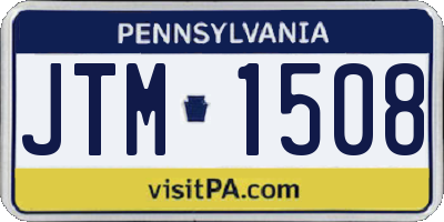 PA license plate JTM1508