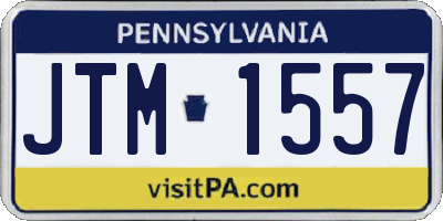 PA license plate JTM1557