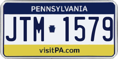 PA license plate JTM1579