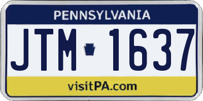 PA license plate JTM1637