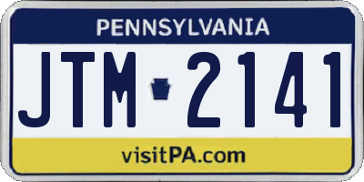 PA license plate JTM2141