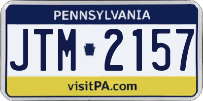 PA license plate JTM2157