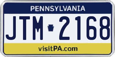 PA license plate JTM2168
