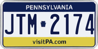 PA license plate JTM2174