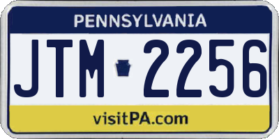 PA license plate JTM2256