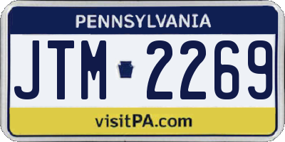 PA license plate JTM2269