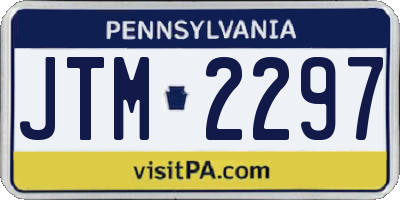 PA license plate JTM2297