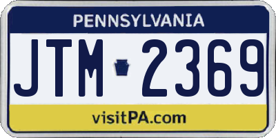 PA license plate JTM2369