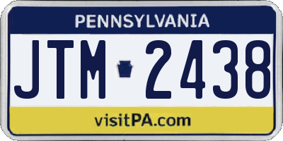 PA license plate JTM2438
