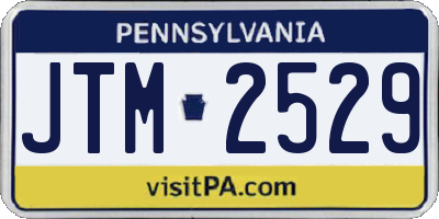 PA license plate JTM2529
